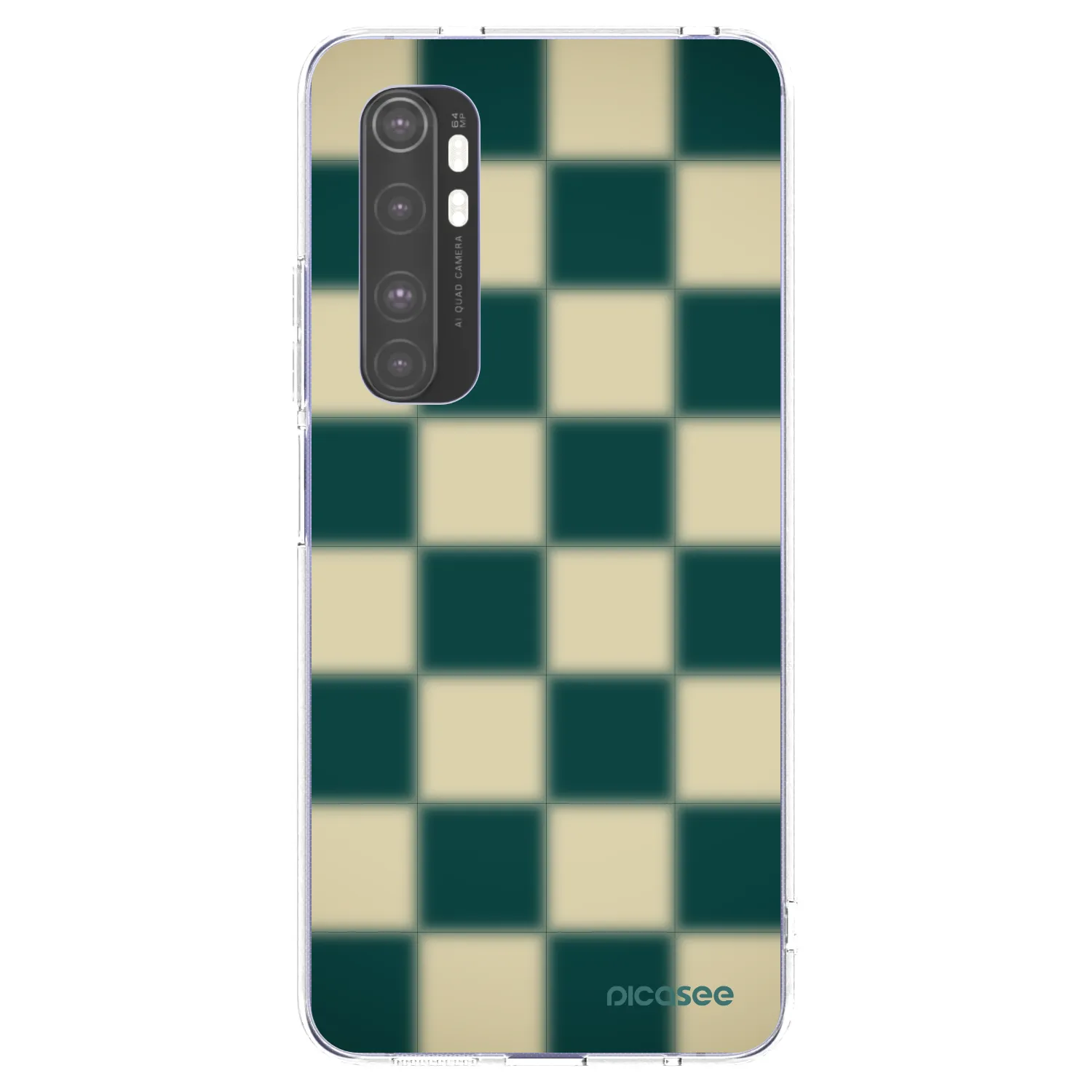 Picasee silikónový prehľadný obal pre Xiaomi Mi Note 10 Lite - Shadow Chess