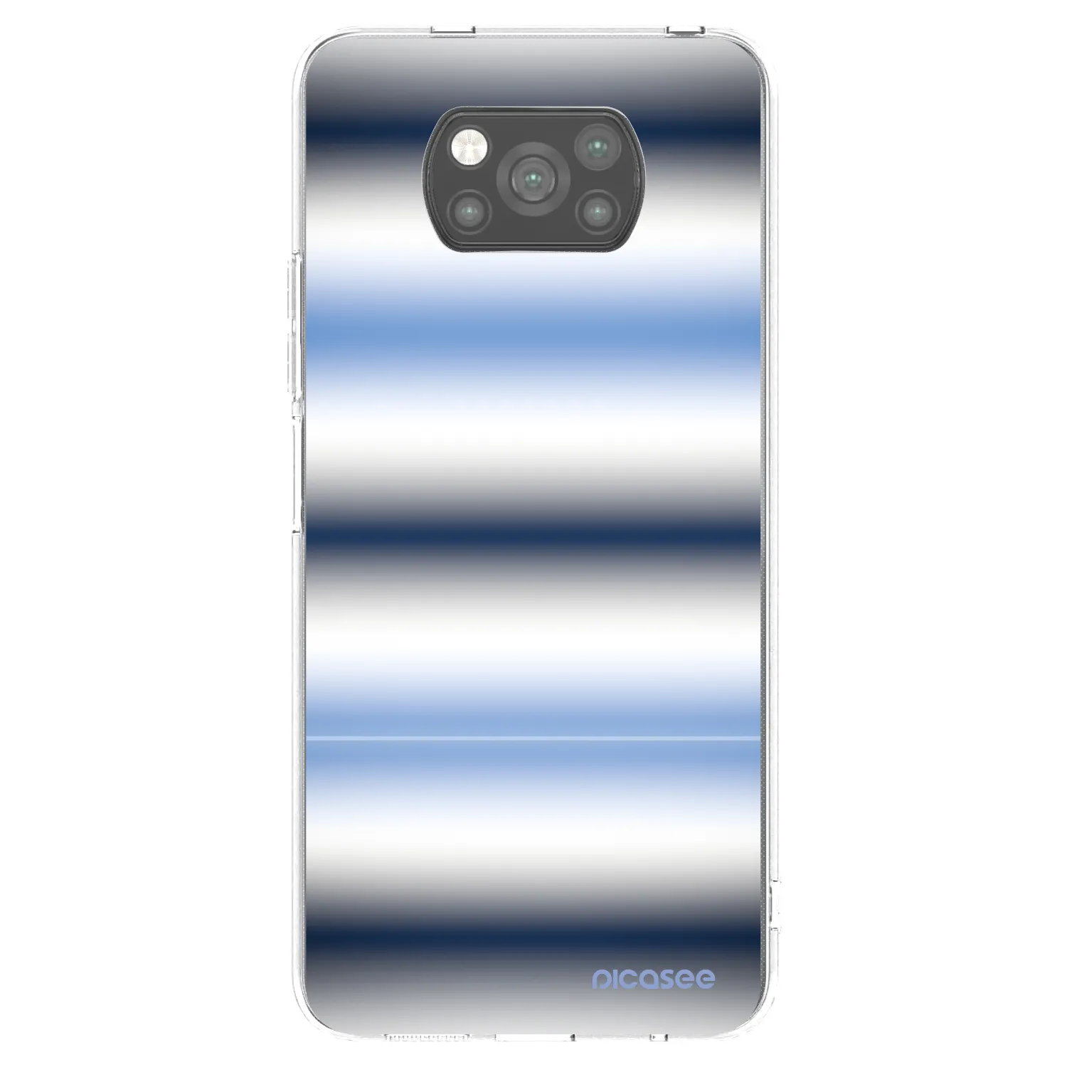 Picasee silikónový čierny obal pre Xiaomi Poco X3 - Static Lines