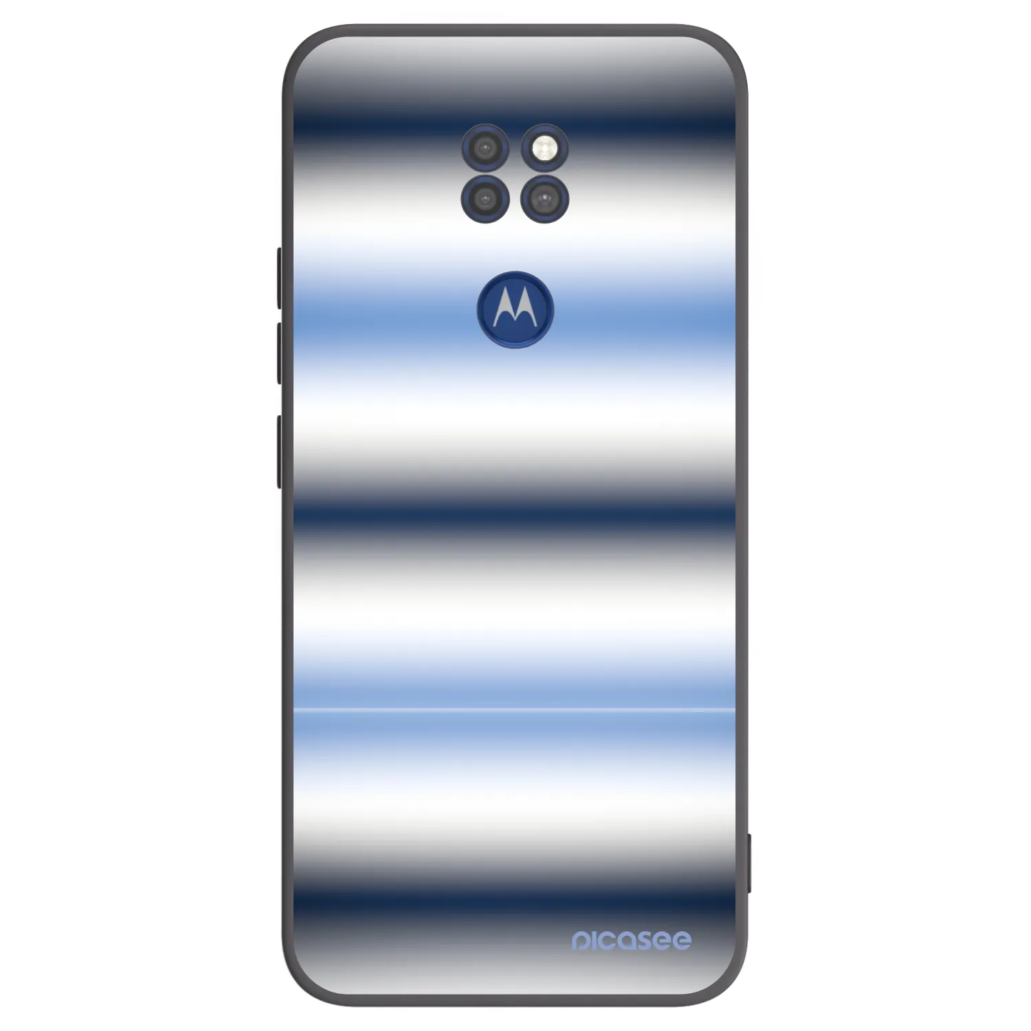 Picasee silikónový čierny obal pre Motorola Moto G9 Play - Static Lines