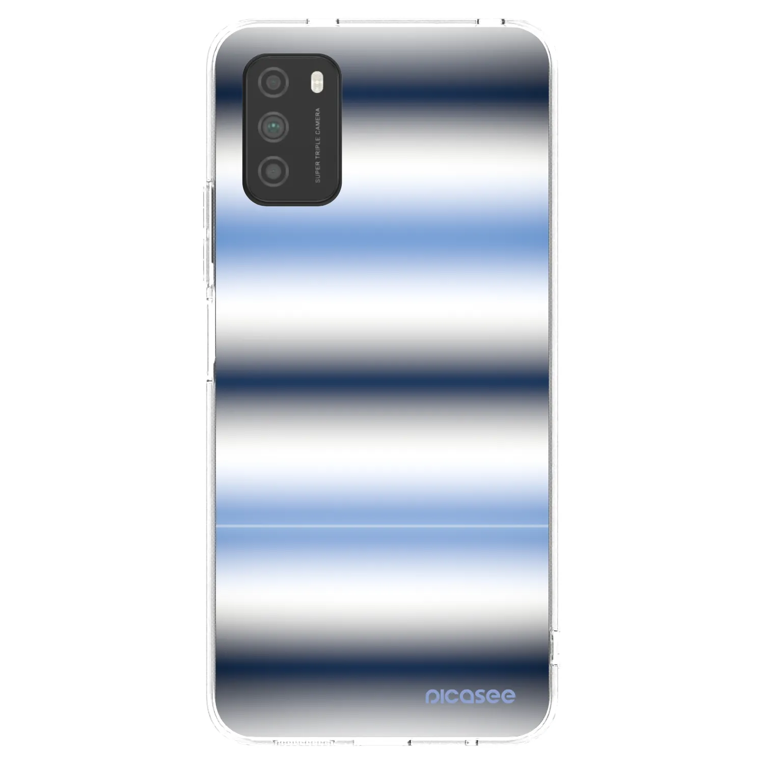 Silikónový prehľadný obal pre Xiaomi Poco M3 - Static Lines