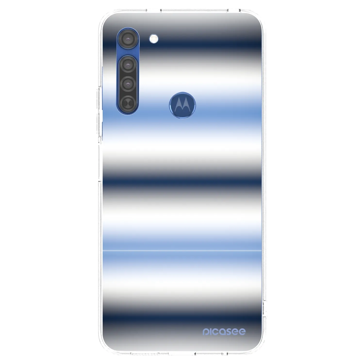 Picasee silikónový prehľadný obal pre Motorola Moto G8 - Static Lines