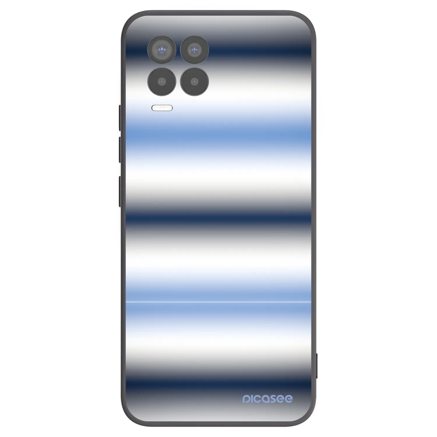 Picasee silikónový čierny obal pre Realme 8 Pro - Static Lines