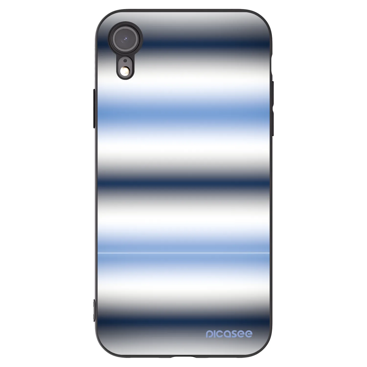 Picasee silikónový čierny obal pre Apple iPhone XR - Static Lines