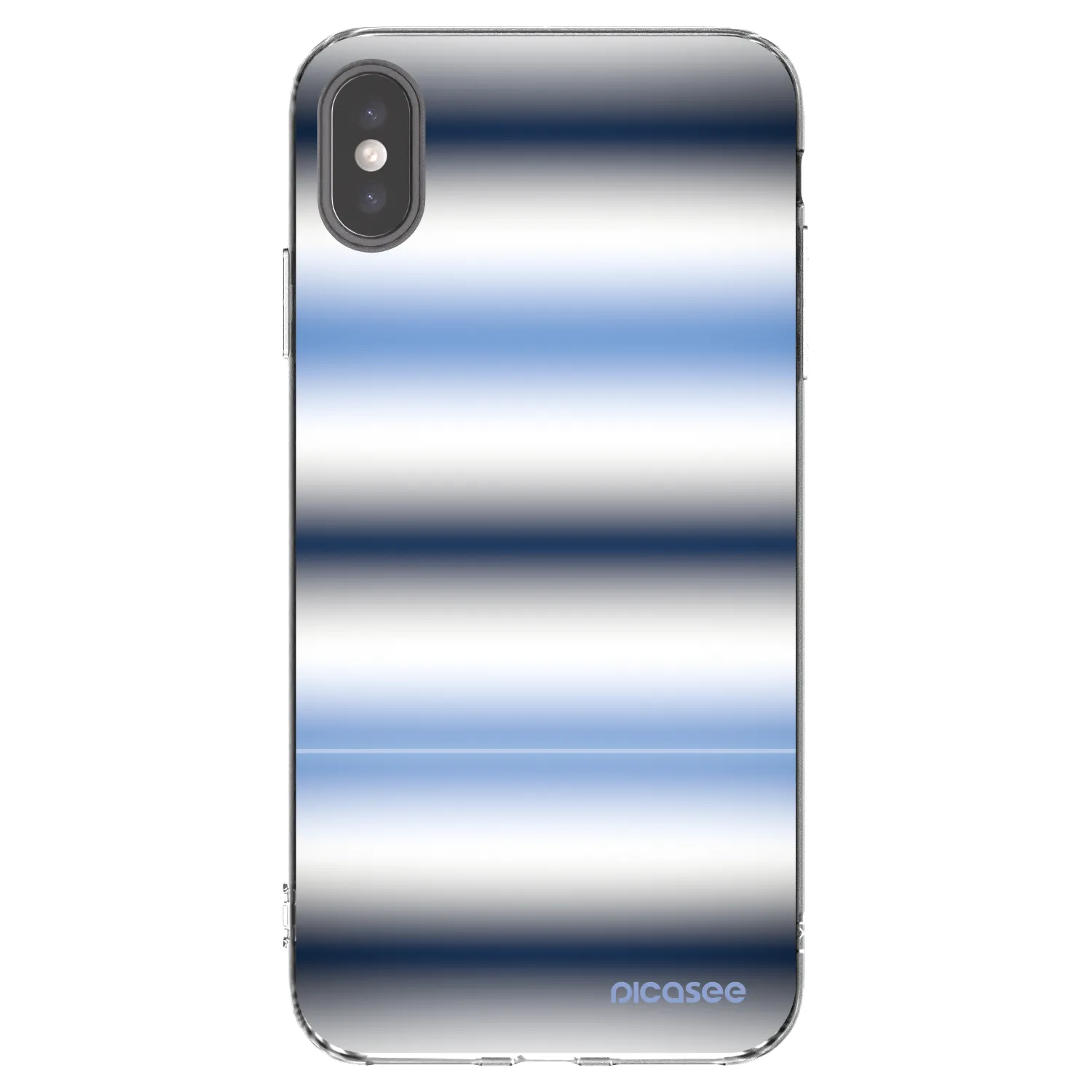 Picasee silikónový prehľadný obal pre Apple iPhone XS Max - Static Lines