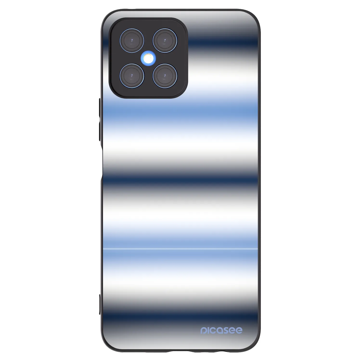 Picasee silikónový čierny obal pre Honor X8 4G - Static Lines