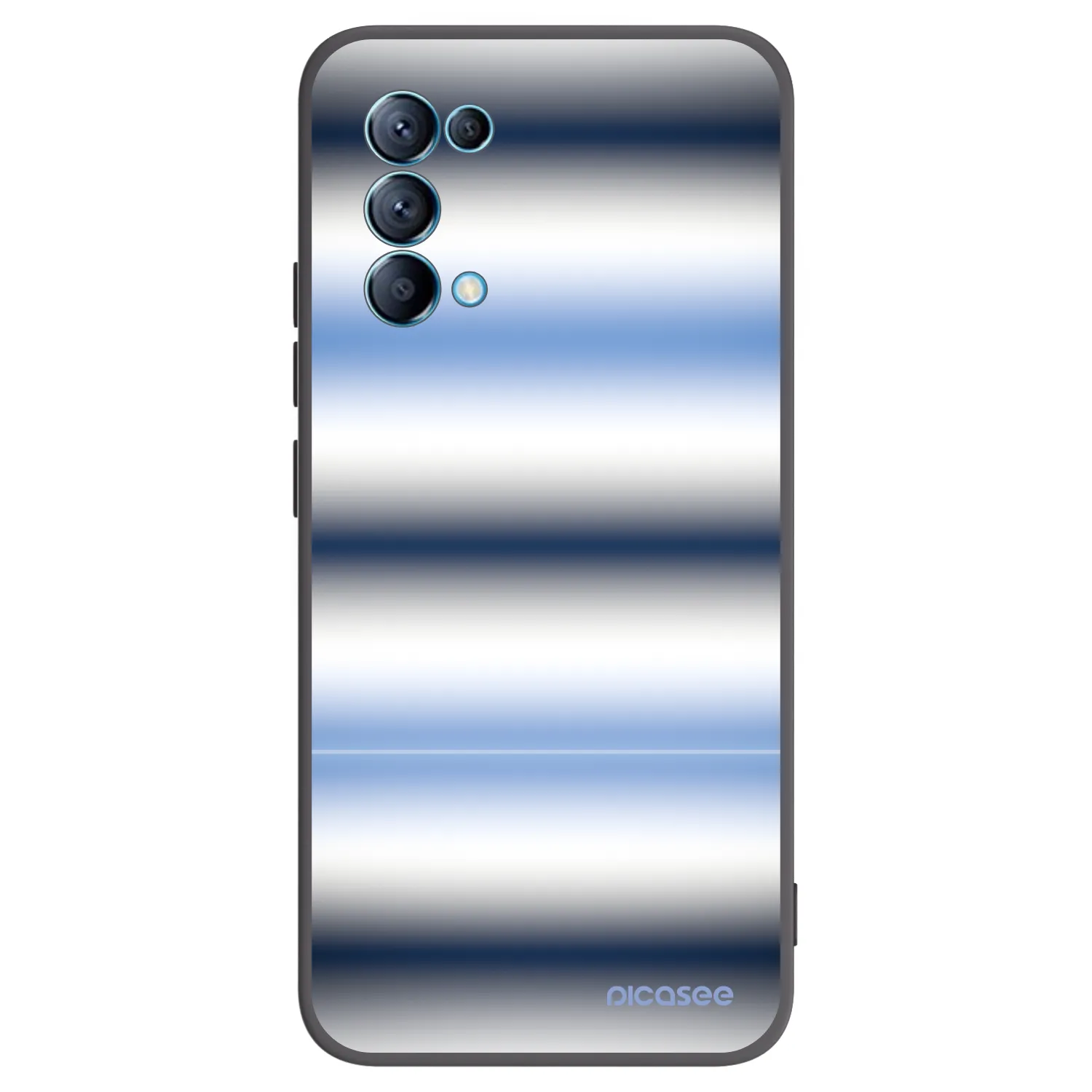 Picasee silikónový čierny obal pre OPPO A16s - Static Lines