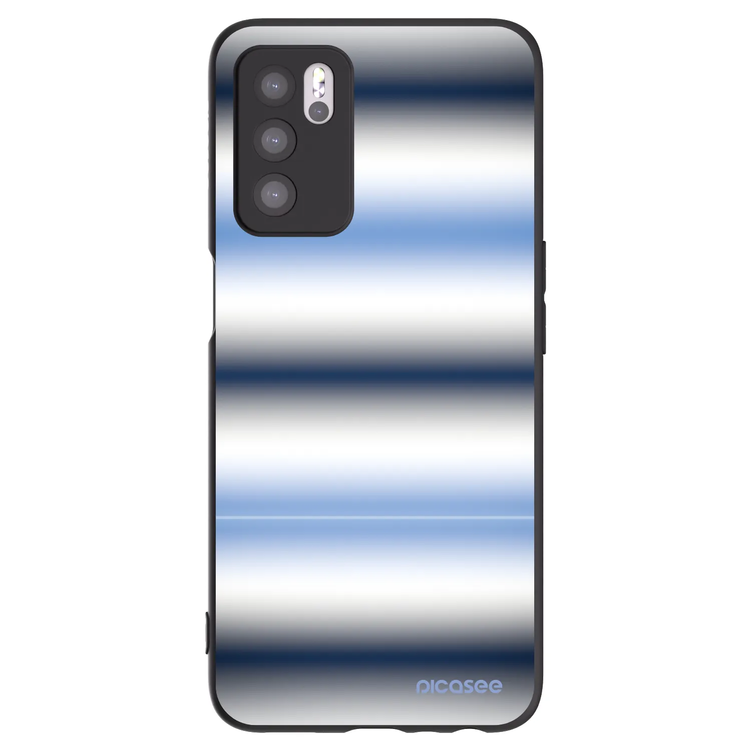 Picasee silikónový čierny obal pre OPPO A16s - Static Lines