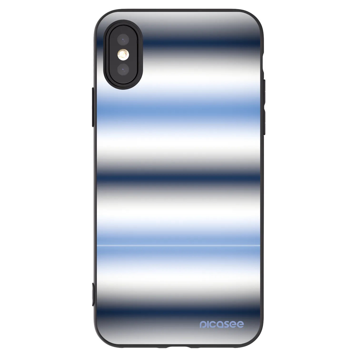 Picasee silikónový čierny obal pre Apple iPhone X/XS - Static Lines