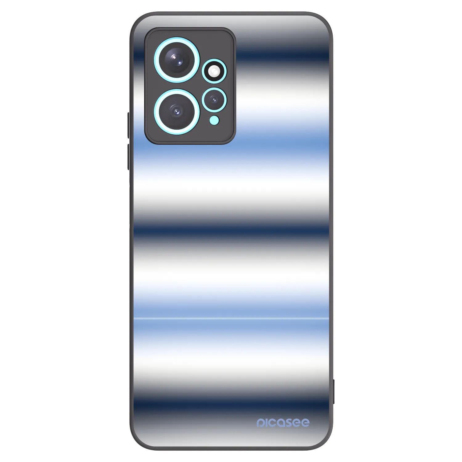 Picasee silikónový čierny obal pre Xiaomi Redmi Note 12 4G - Static Lines
