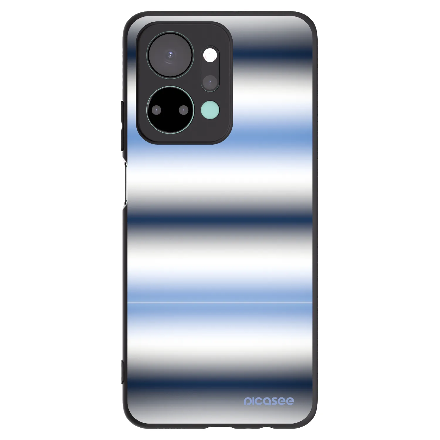 Picasee silikónový čierny obal pre Honor X7a - Static Lines