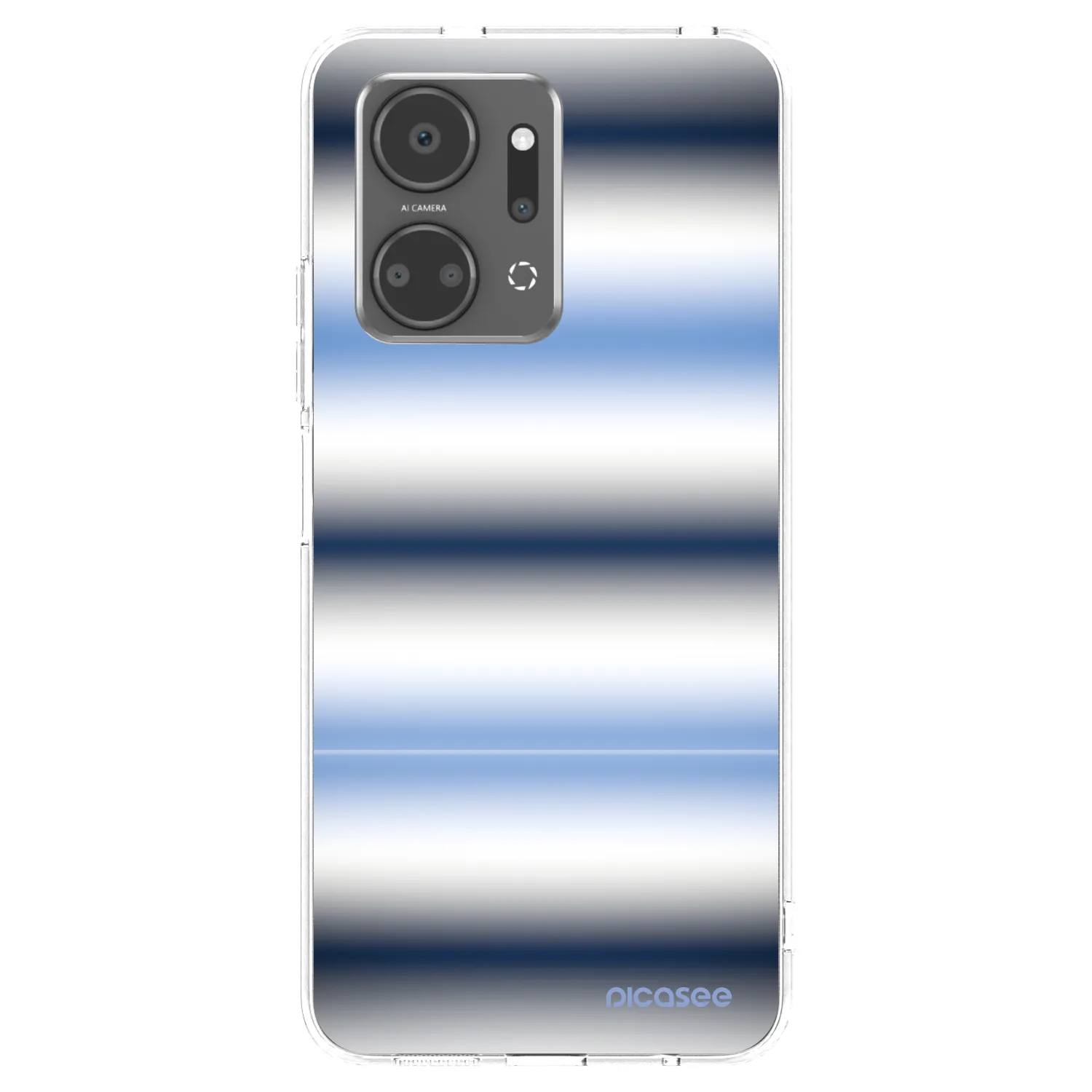 Picasee silikónový prehľadný obal pre Honor X7a - Static Lines