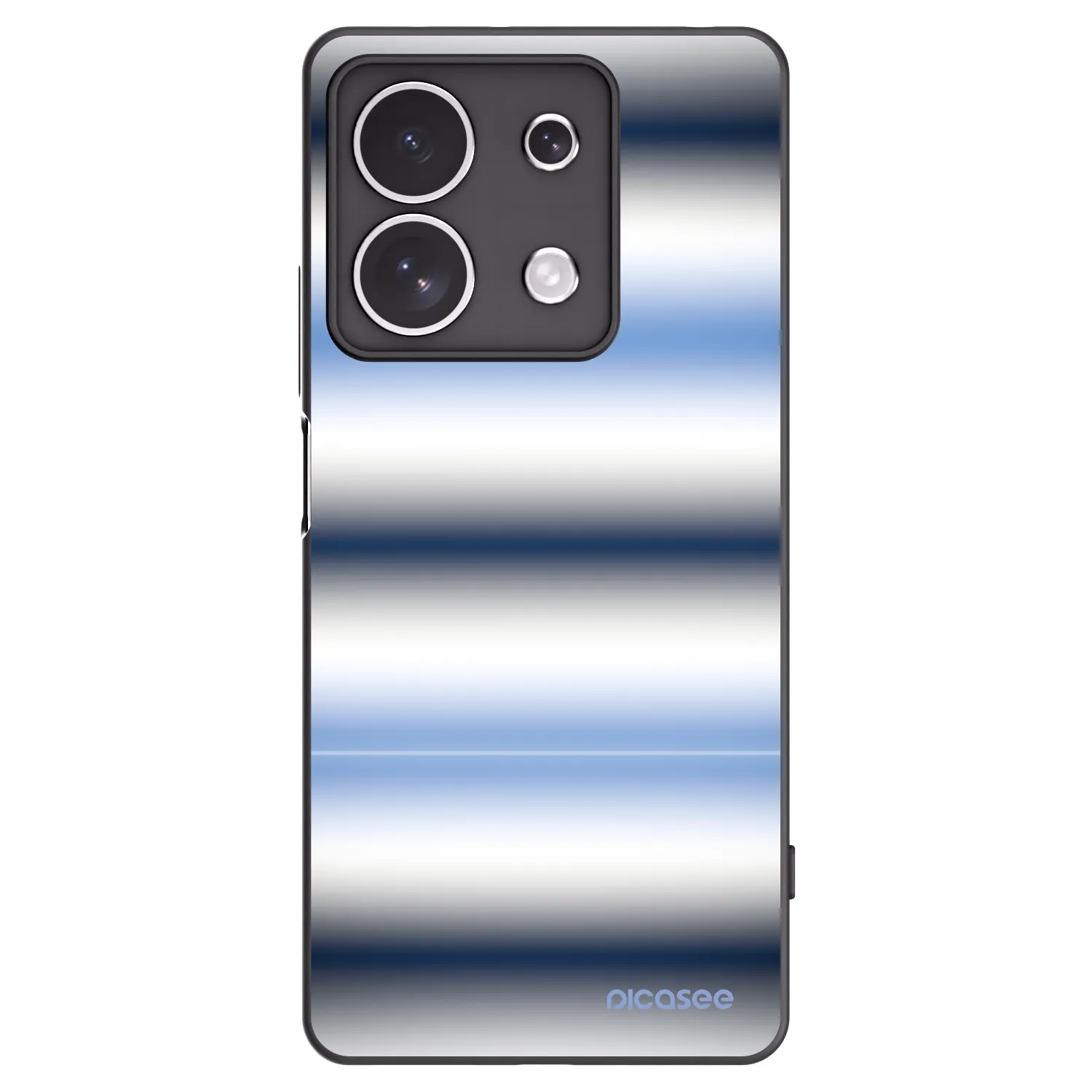 Picasee silikónový čierny obal pre Xiaomi Redmi Note 13 4G - Static Lines
