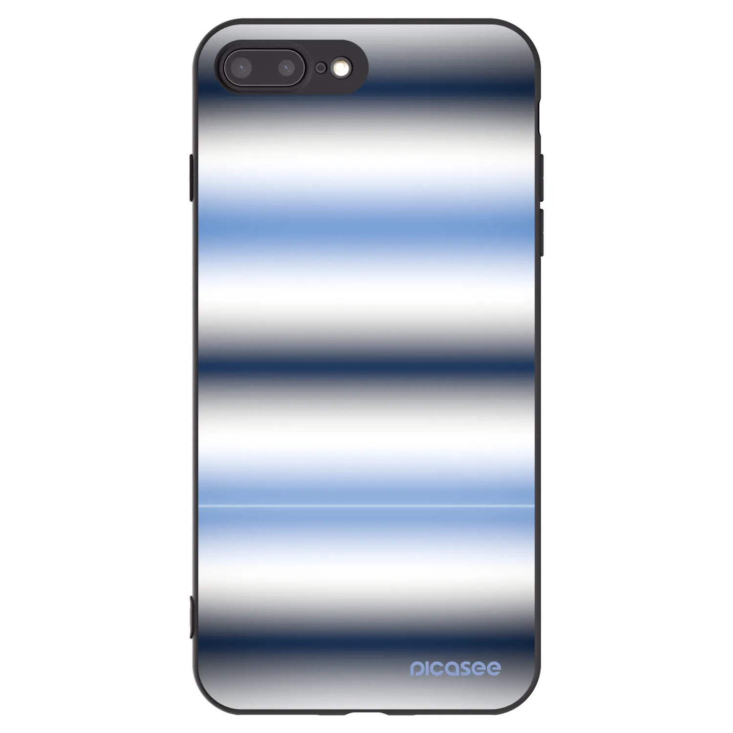 Picasee silikónový čierny obal pre Apple iPhone 8 Plus - Static Lines