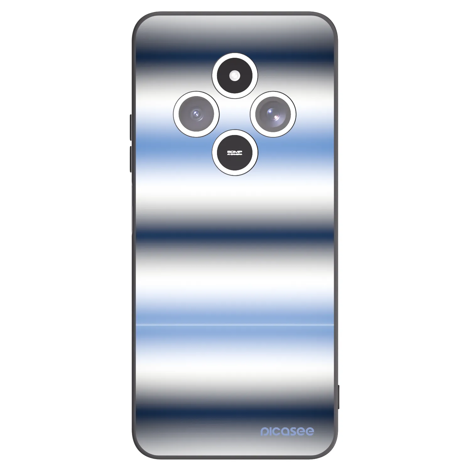 Picasee silikónový čierny obal pre Xiaomi Redmi 14C - Static Lines