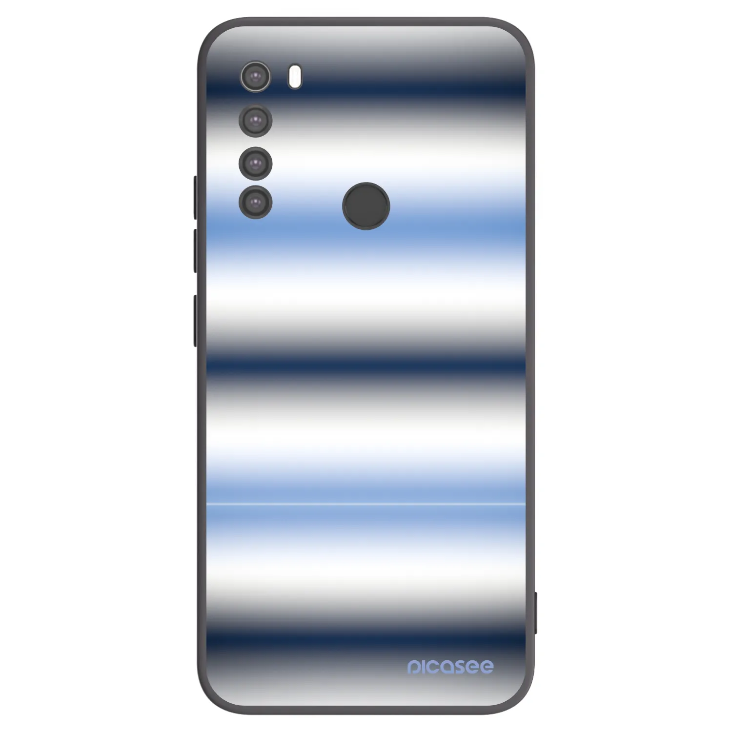 Picasee silikónový čierny obal pre Xiaomi Redmi Note 8 - Static Lines