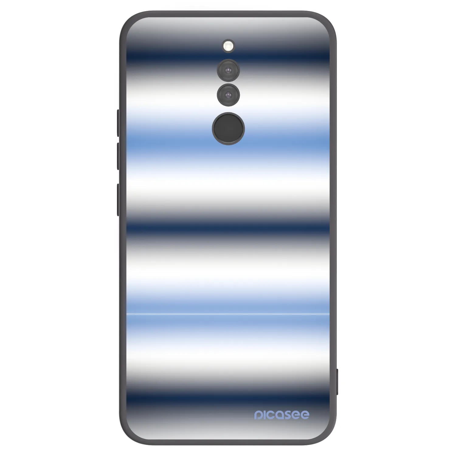 Picasee silikónový čierny obal pre Xiaomi Redmi 8 - Static Lines