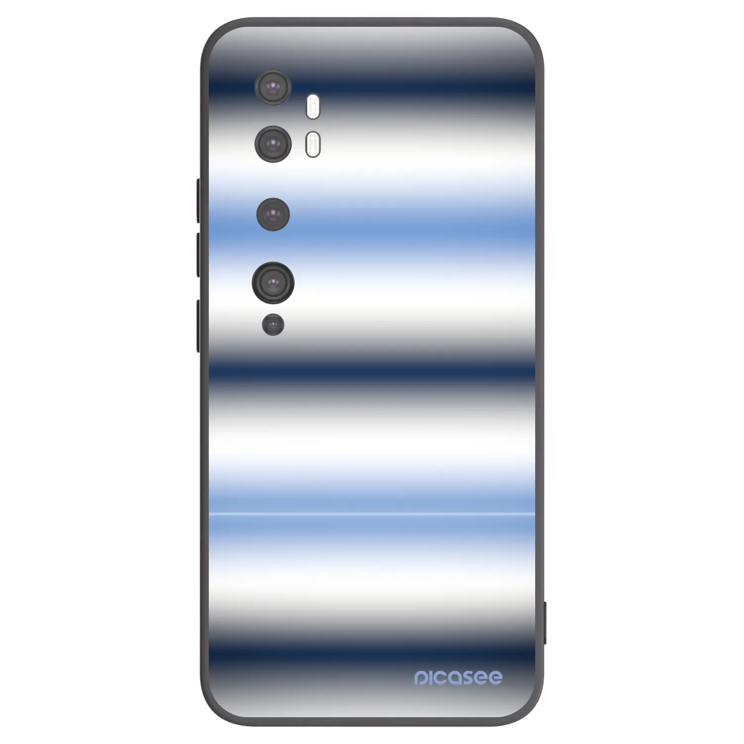 Picasee silikónový čierny obal pre Xiaomi Mi Note 10 (Pro) - Static Lines