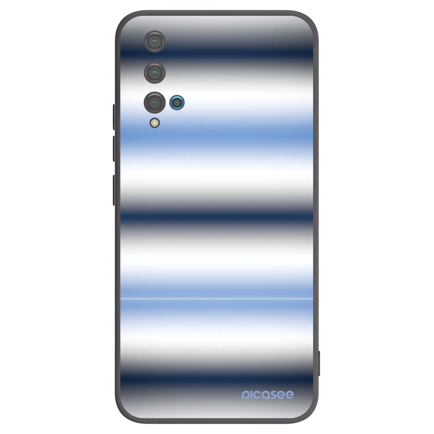 Picasee silikónový čierny obal pre Huawei Nova 5T - Static Lines
