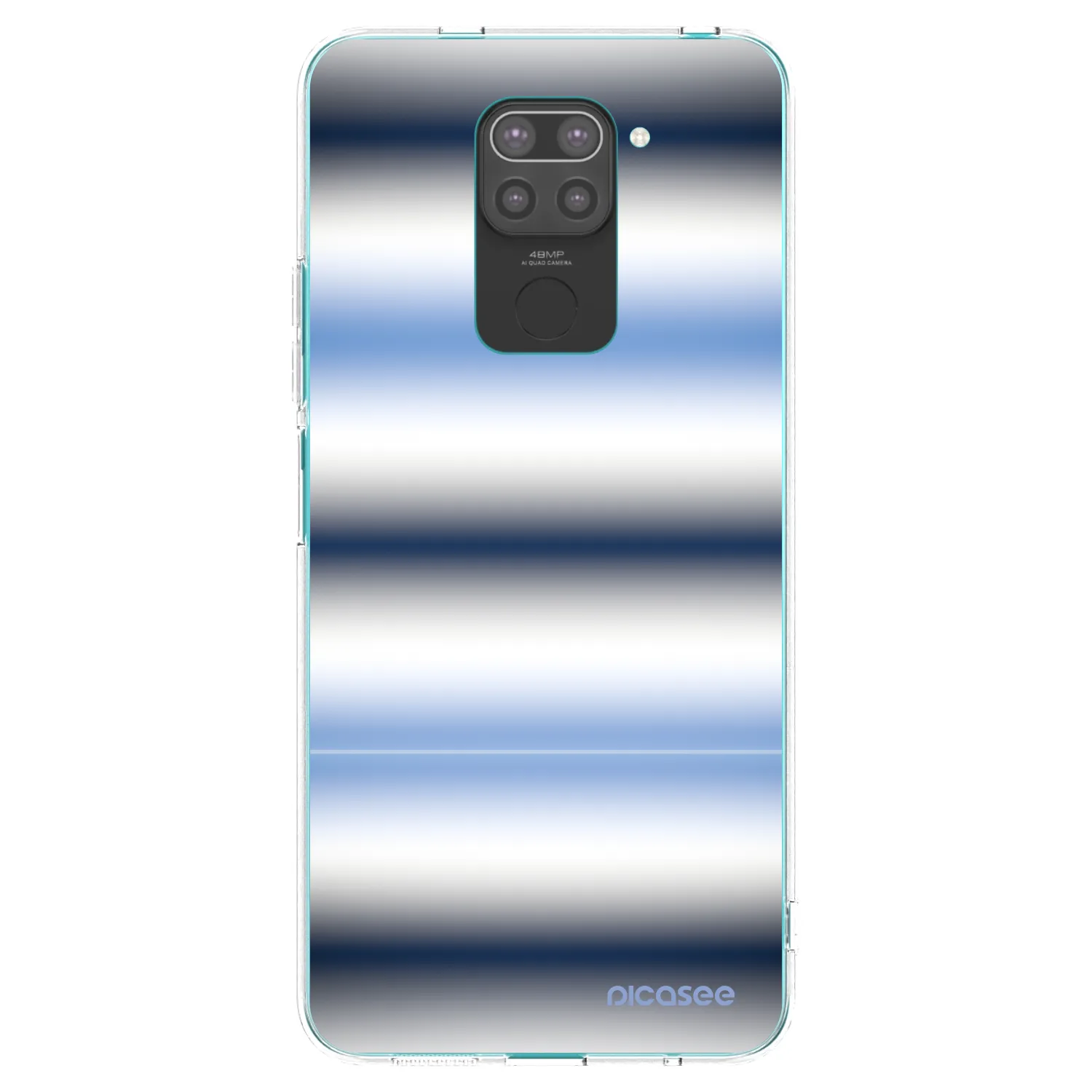 Picasee silikónový čierny obal pre Xiaomi Redmi Note 9 - Static Lines