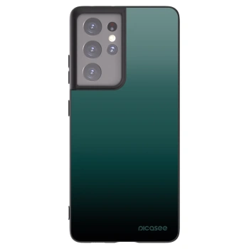 Picasee silikónový čierny obal pre Samsung Galaxy S21 Ultra 5G G998B - Verdant Fade