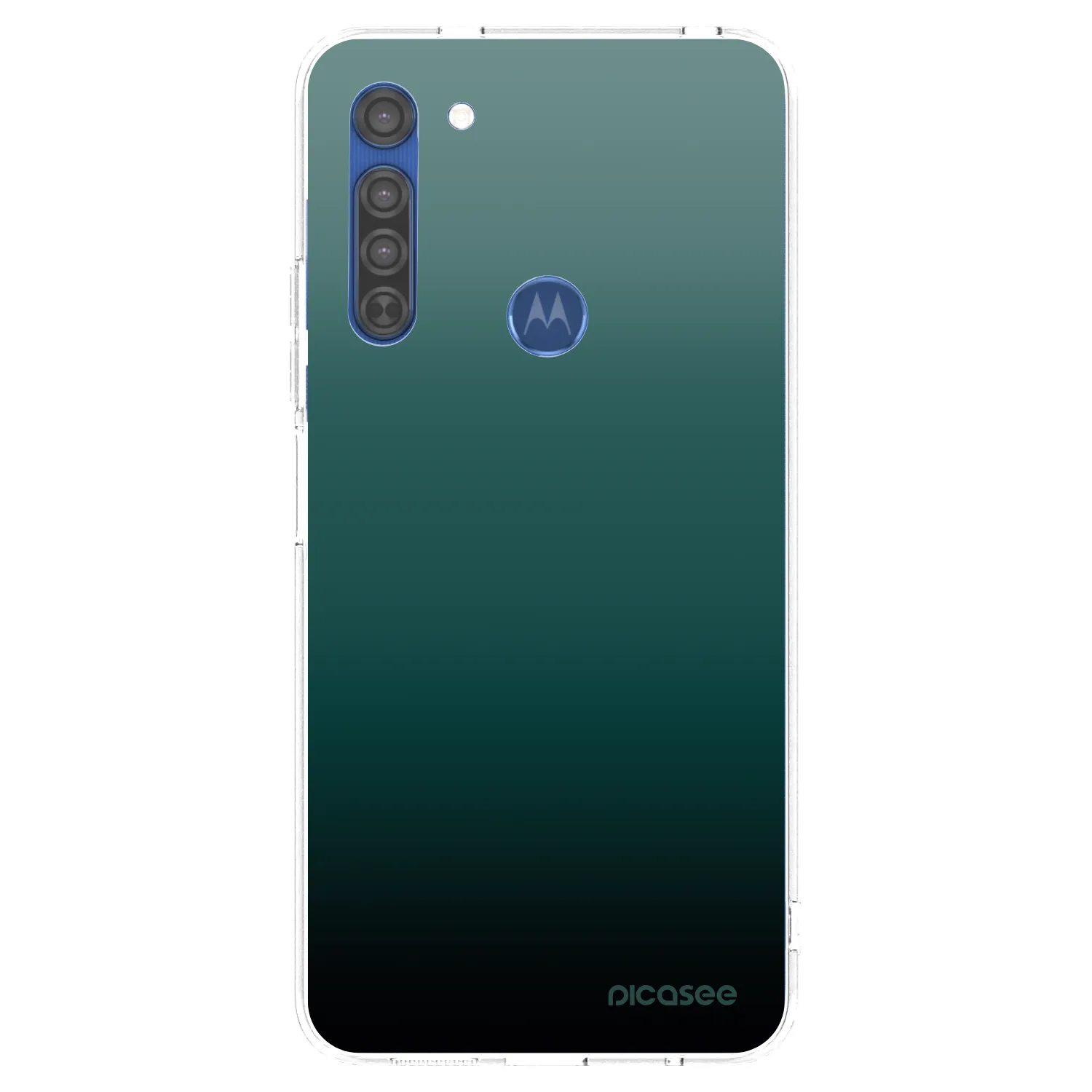 Picasee silikónový prehľadný obal pre Motorola Moto G8 - Verdant Fade