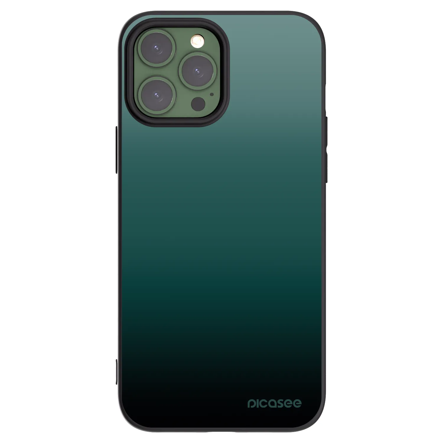 Silikónový čierny obal pre Apple iPhone 13 Pro Max - Verdant Fade