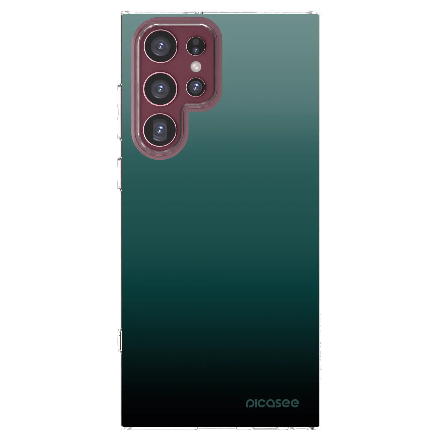 Picasee silikónový prehľadný obal pre Samsung Galaxy S22 Ultra 5G - Verdant Fade