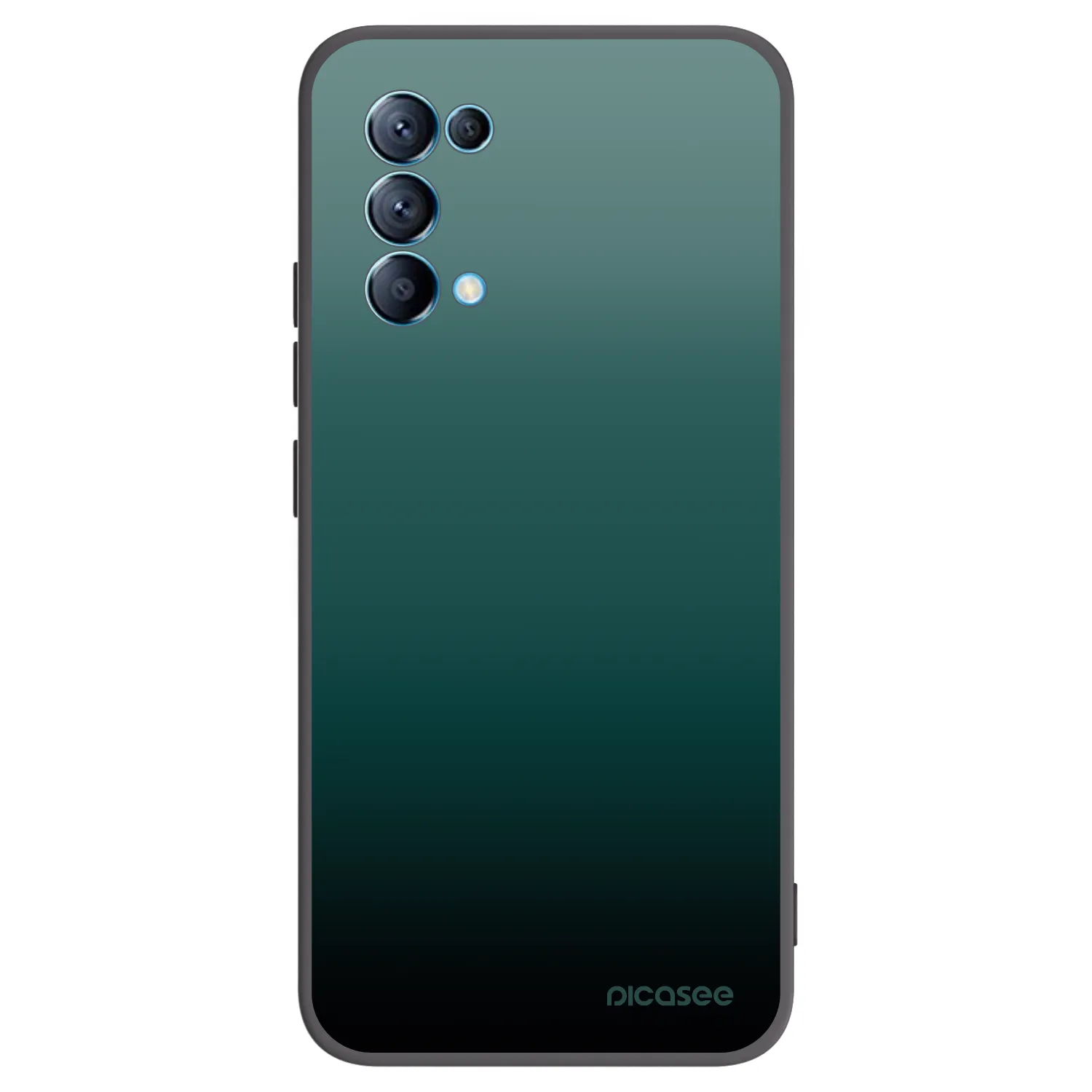 Picasee silikónový čierny obal pre OPPO A16s - Verdant Fade