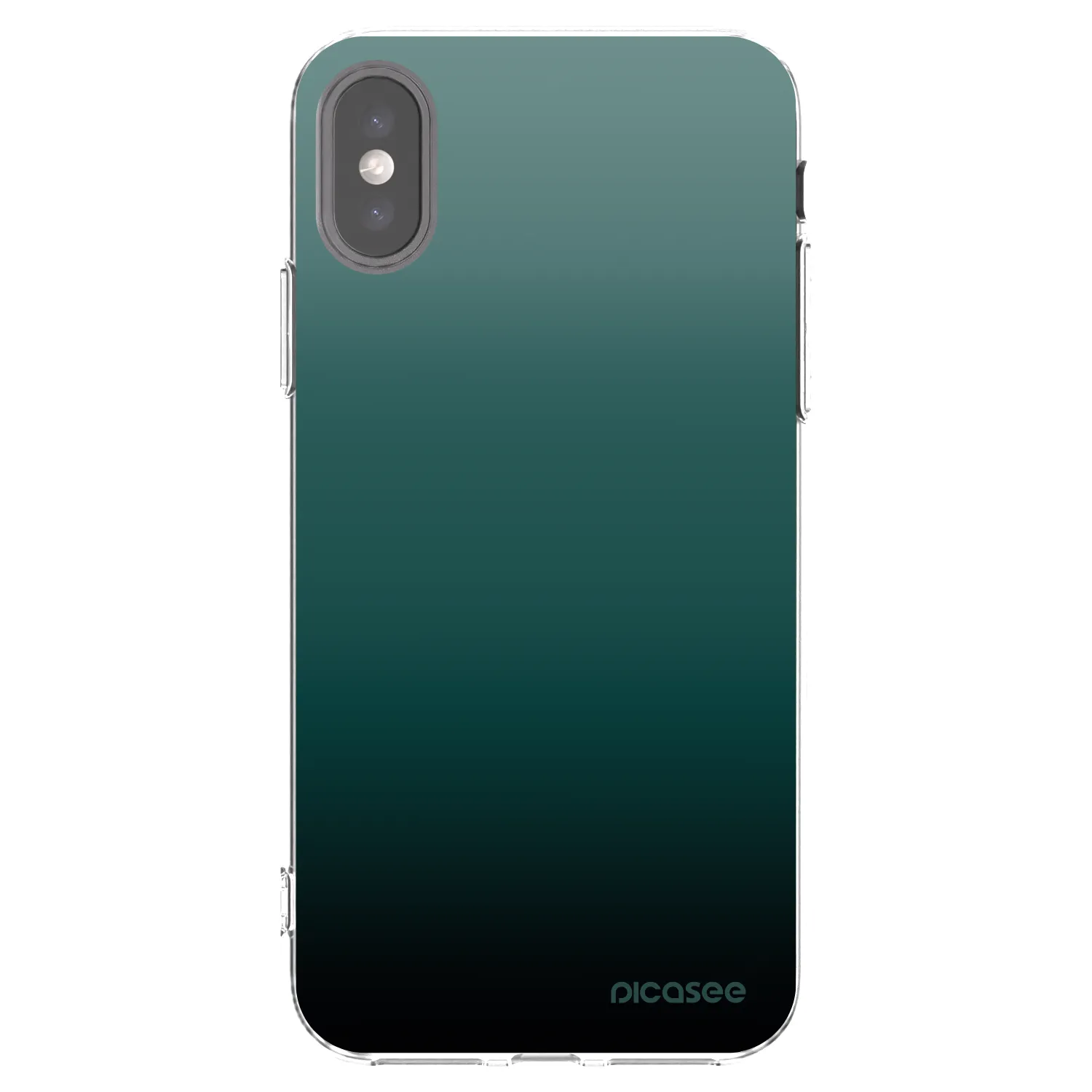 Picasee silikónový prehľadný obal pre Apple iPhone X/XS - Verdant Fade