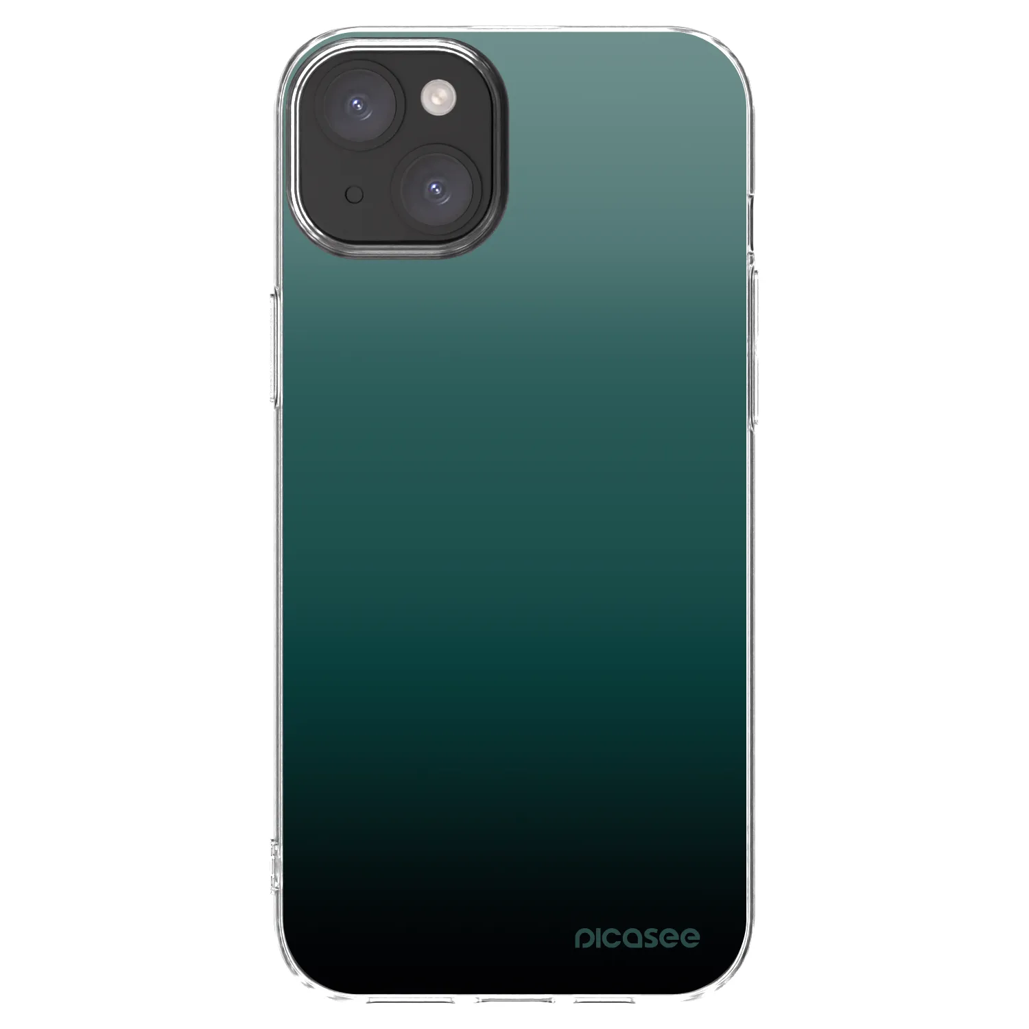 Picasee silikónový prehľadný obal pre Apple iPhone 15 Plus - Verdant Fade