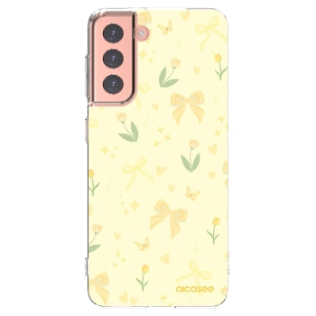 Picasee silikónový prehľadný obal pre Samsung Galaxy S21 5G G991B - Honey Blossom