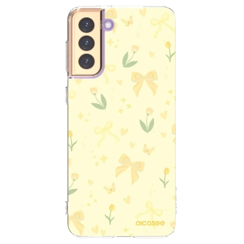 Picasee silikónový prehľadný obal pre Samsung Galaxy S21+ 5G G996F - Honey Blossom