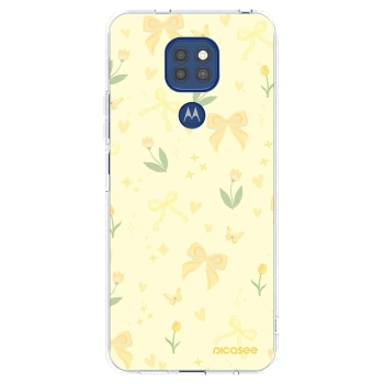 Picasee silikónový prehľadný obal pre Motorola Moto G9 Play - Honey Blossom