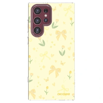 Picasee silikónový prehľadný obal pre Samsung Galaxy S22 Ultra 5G - Honey Blossom