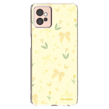 Picasee silikónový prehľadný obal pre Motorola Moto G32 - Honey Blossom