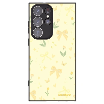 Picasee silikónový čierny obal pre Samsung Galaxy S23 Ultra 5G - Honey Blossom