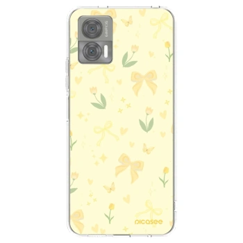 Picasee silikónový prehľadný obal pre Motorola Edge 30 Neo - Honey Blossom