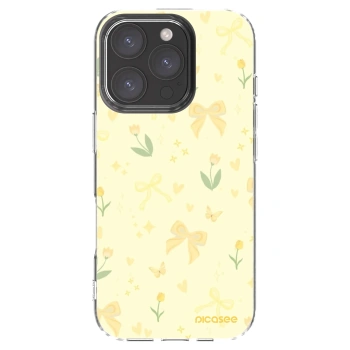 Picasee silikónový prehľadný obal pre Apple iPhone 16 Pro - Honey Blossom