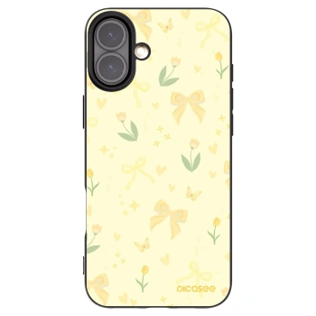Picasee silikónový čierny obal pre Apple iPhone 16 Plus - Honey Blossom