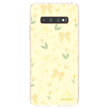 Picasee silikónový prehľadný obal pre Samsung Galaxy S10 Plus G975 - Honey Blossom
