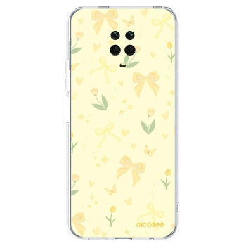 Picasee silikónový prehľadný obal pre Xiaomi Redmi Note 9 Pro - Honey Blossom