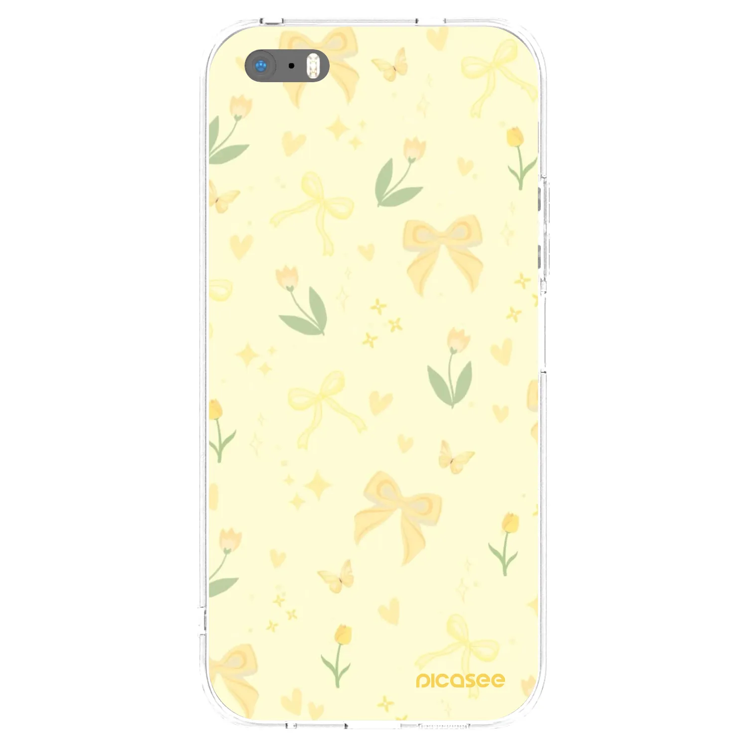 Picasee silikónový prehľadný obal pre Apple iPhone 5/5S/SE - Honey Blossom
