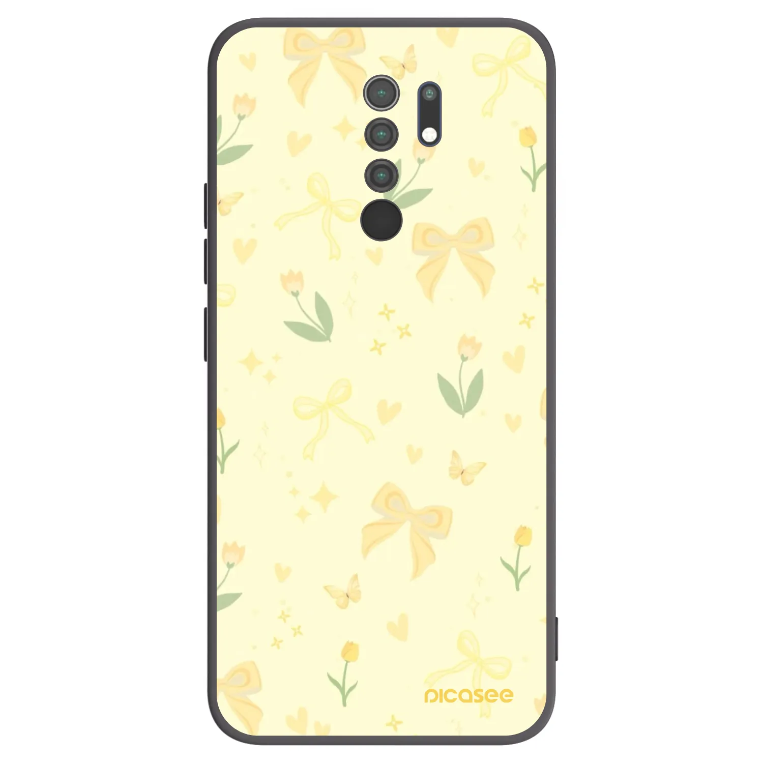 Picasee silikónový čierny obal pre Xiaomi Redmi 9 - Honey Blossom