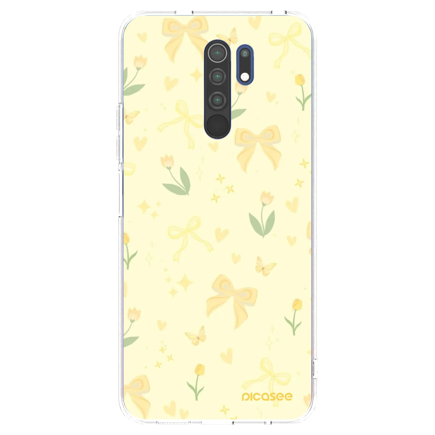Picasee silikónový prehľadný obal pre Xiaomi Redmi 9 - Honey Blossom