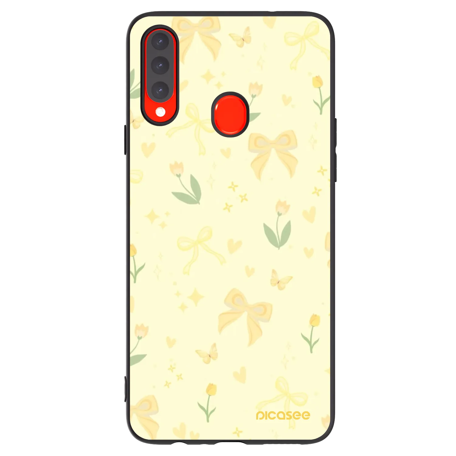 Picasee silikónový čierny obal pre Samsung Galaxy A20s - Honey Blossom