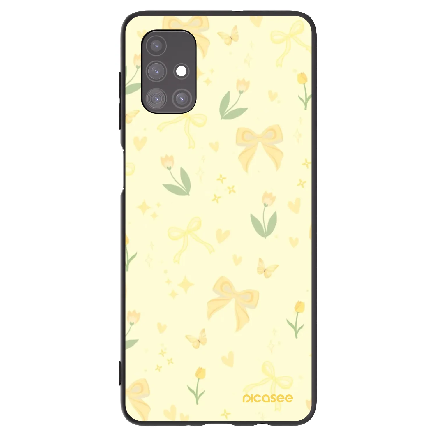 Picasee silikónový čierny obal pre Samsung Galaxy M51 M515F - Honey Blossom