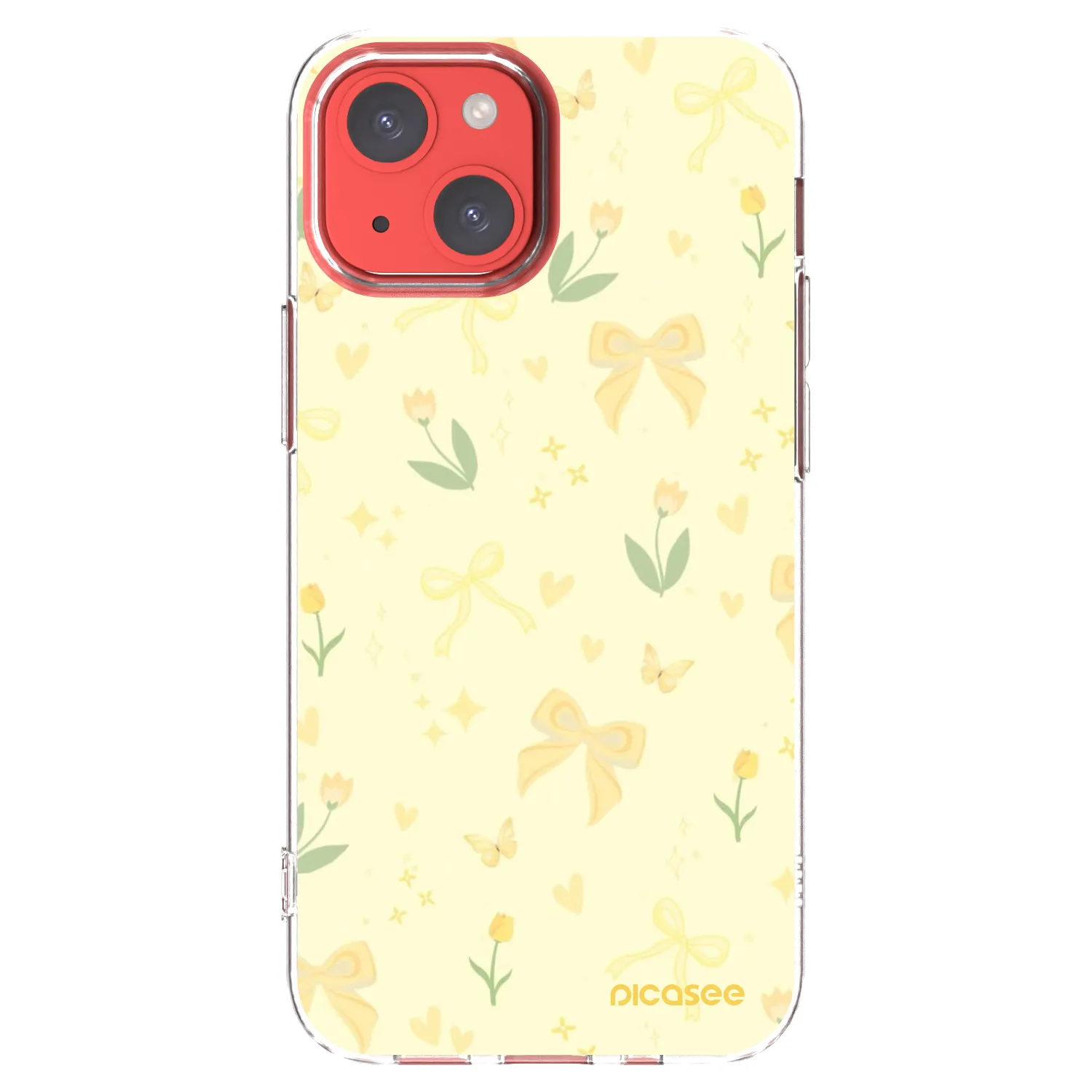 Picasee silikónový prehľadný obal pre Apple iPhone 13 mini - Honey Blossom