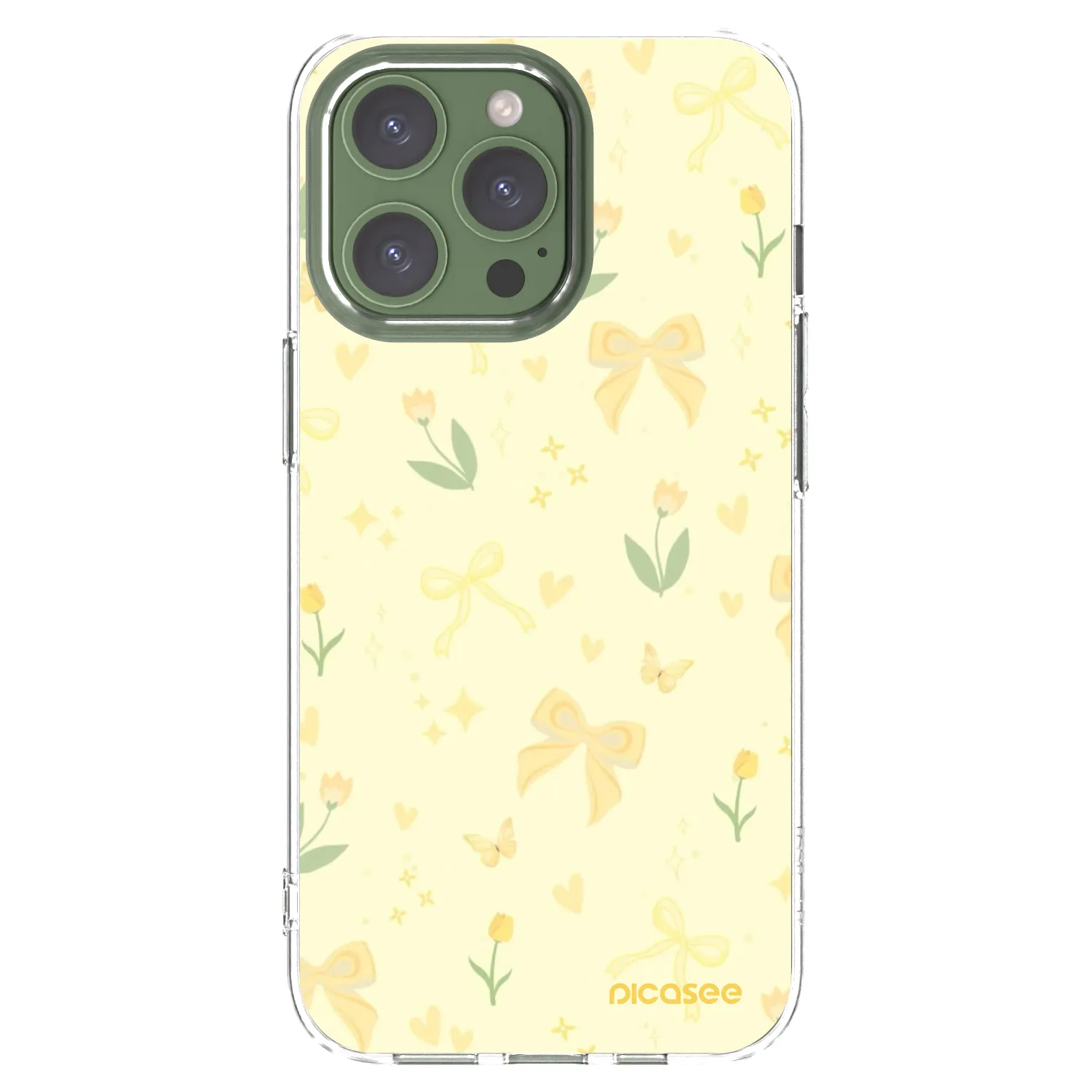 Picasee silikónový prehľadný obal pre Apple iPhone 13 Pro - Honey Blossom