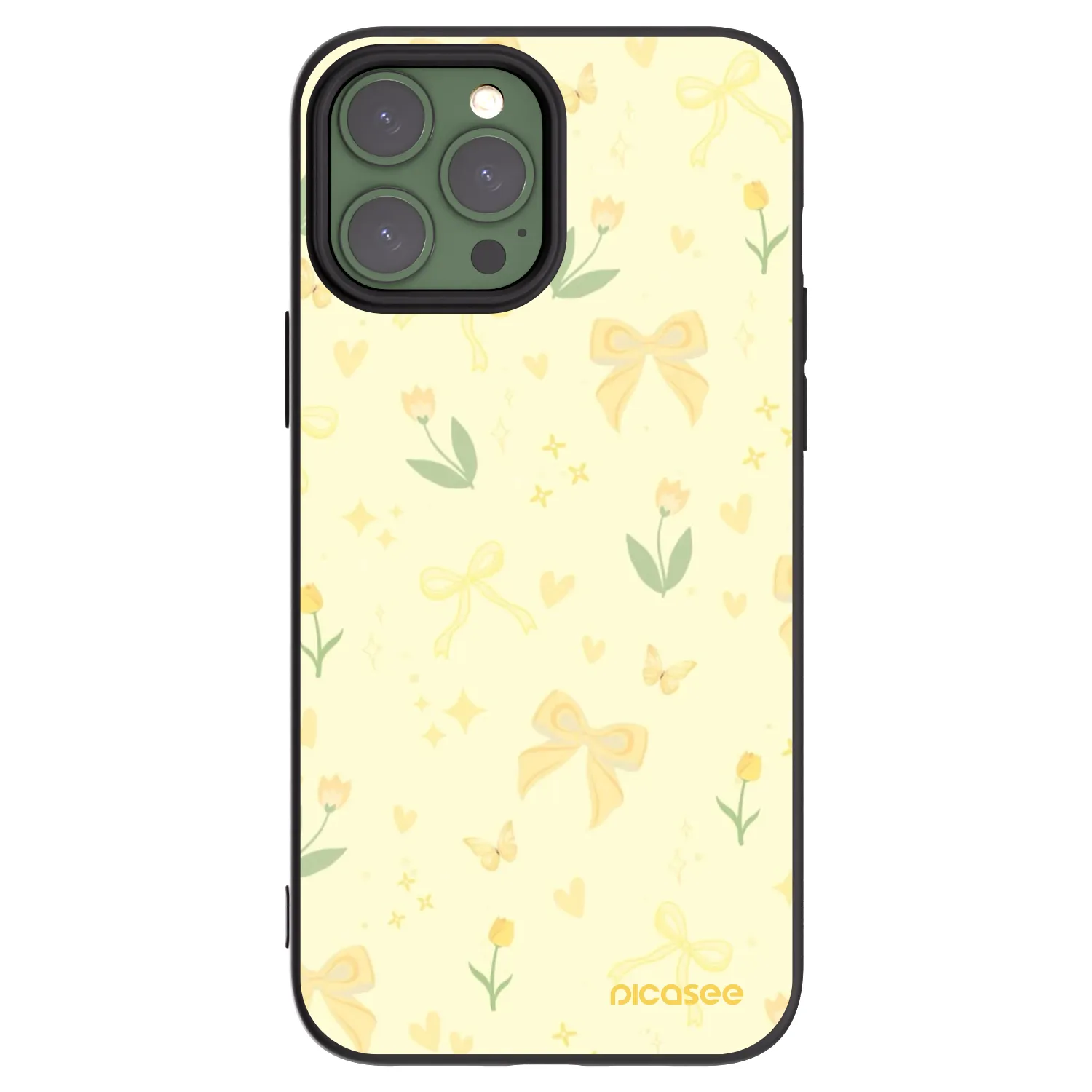 Picasee silikónový čierny obal pre Apple iPhone 13 Pro Max - Honey Blossom