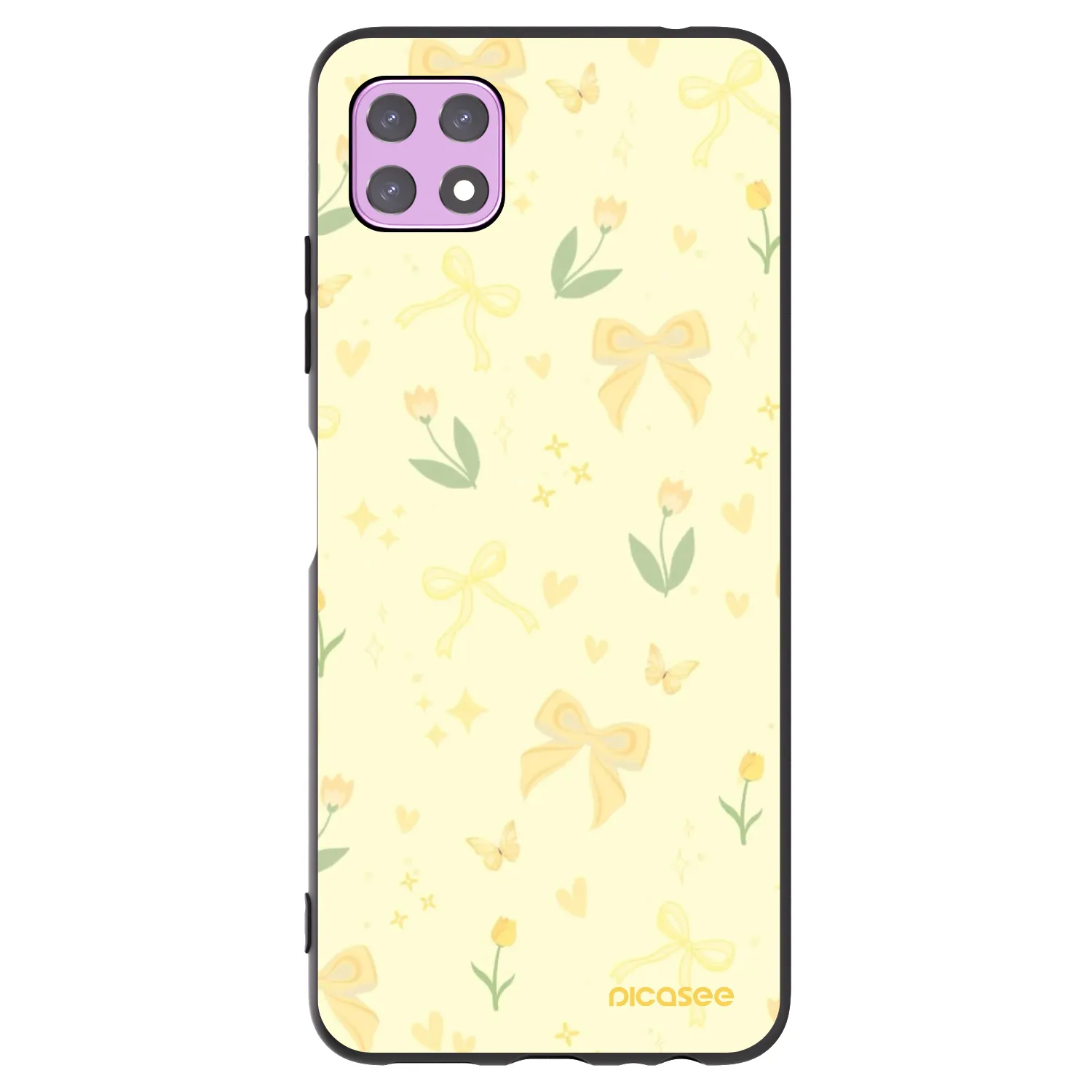Picasee silikónový čierny obal pre Samsung Galaxy A22 A226B 5G - Honey Blossom
